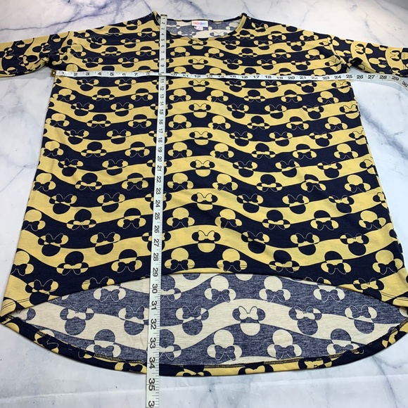 Lularoe Disney Minnie Mouse Blue Yellow Irma Tunic - Picture 6 of 8